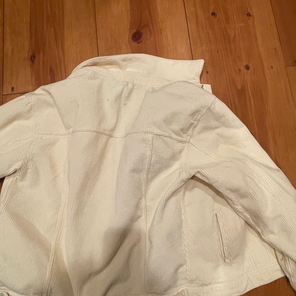 Light Yellow Corduroy Trucker Jacket - Picture 4 of 5